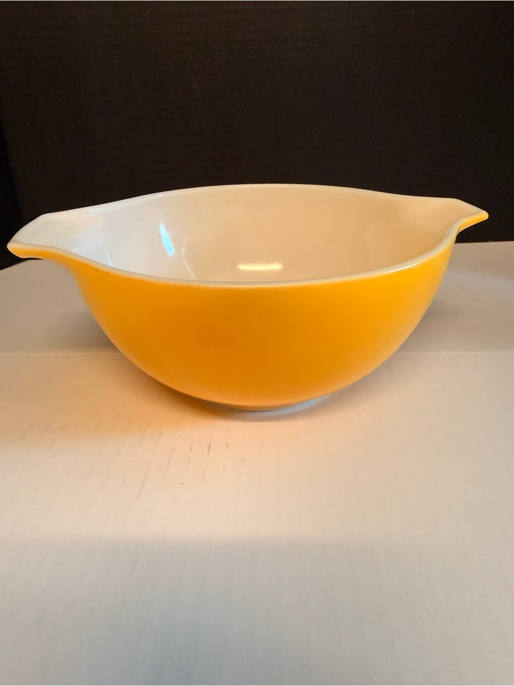 Pyrex orange bowl